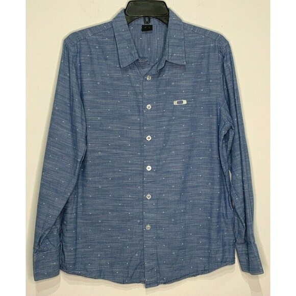 Oakley Men's Button Down Casual Shirt Blue White Size Small - Picture 1 of 5